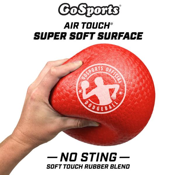 Imagem de Dodgeball GoSports inflável com bomba e bolsa de malha, 7 polegadas, pacote com 6