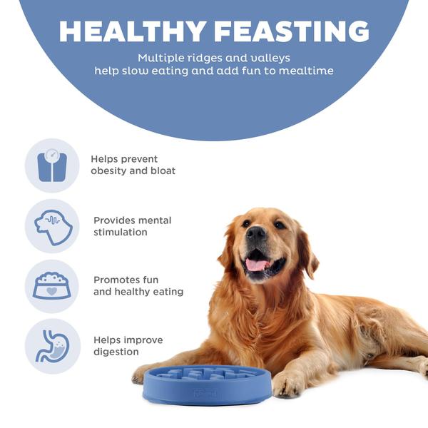 Imagem de Dog Bowl Outward Hound Fun Feeder Slo Bowl Slow Feeder azul