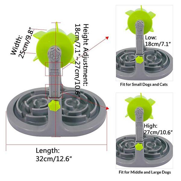 Imagem de Dog Cat Pet Food Feeder Dispensador Slow Food Feeder Bowl Trata comida de cachorro Alimentando brinquedos gatinho pequenos cães alimentação saudável Alimentação de cães