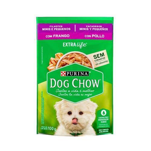Dog chow sache filhotes extra life min/peq frango 100g Imagem de Dog chow sache filhotes extra life min/peq frango 100g