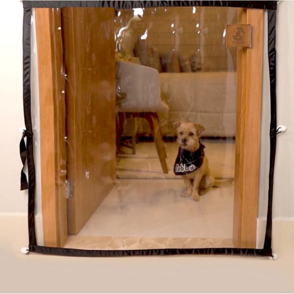 Imagem de Dog Door Mabuu  Tela de Proteção para Portas - 100 cm x 90 cm - Preto