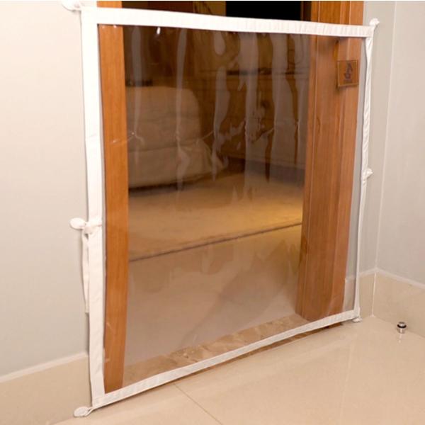 Imagem de Dog Door Mabuu  Tela de Proteção para Portas - 130 cm x 90 cm - Branco