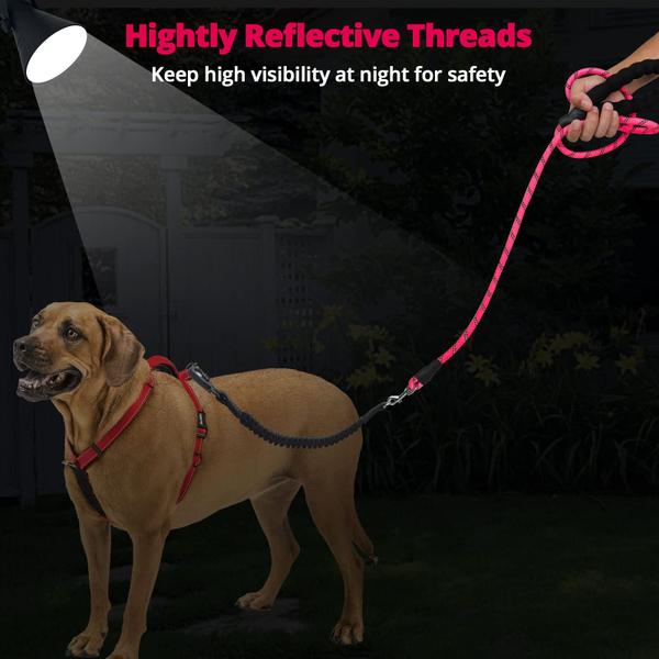 Imagem de Dog Leash Jenico Long Heavy Duty Rope de 9 m com Bungee & Reflect