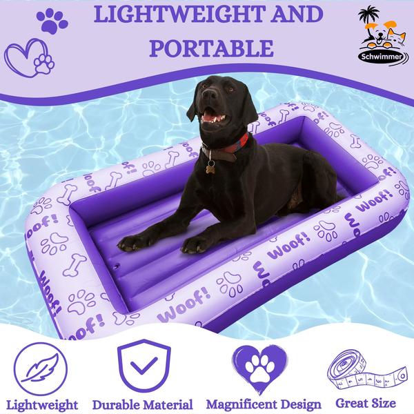 Dog Pool Float Schwimmer Premium para cães grandes, roxo Imagem de Dog Pool Float Schwimmer Premium para cães grandes, roxo