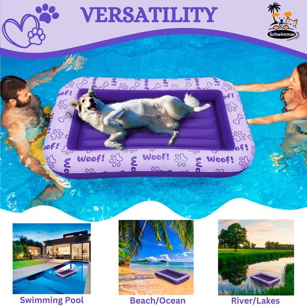 Dog Pool Float Schwimmer Premium para cães grandes, roxo Imagem de Dog Pool Float Schwimmer Premium para cães grandes, roxo