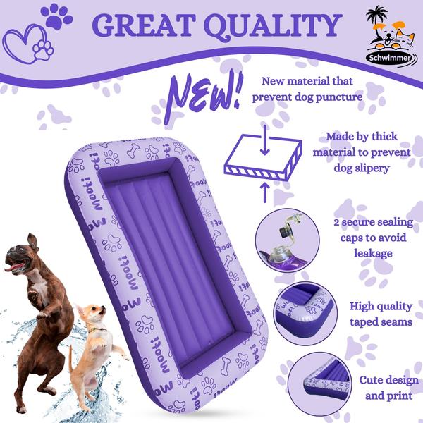 Dog Pool Float Schwimmer Premium para cães grandes, roxo Imagem de Dog Pool Float Schwimmer Premium para cães grandes, roxo