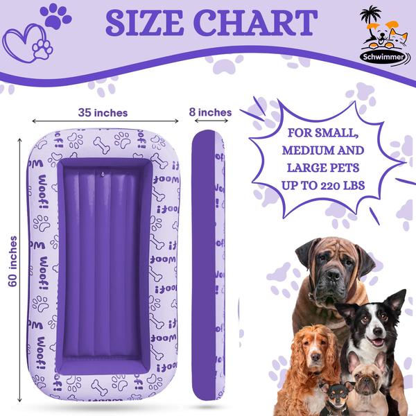 Dog Pool Float Schwimmer Premium para cães grandes, roxo Imagem de Dog Pool Float Schwimmer Premium para cães grandes, roxo