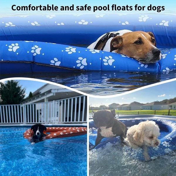 Imagem de Dog Pool Float Vercico inflável para cães pequenos, médios e grandes