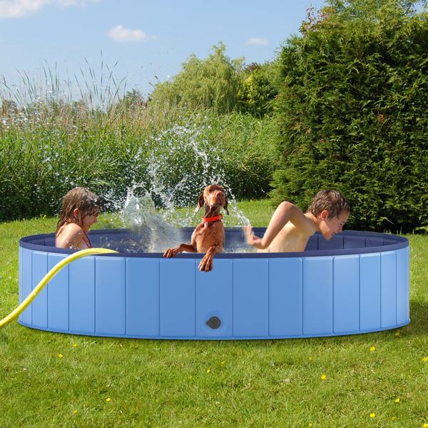 Dog Pool Heeyoo 71 de plástico rígido portátil dobrável para cães grandes Imagem de Dog Pool Heeyoo 71 de plástico rígido portátil dobrável para cães grandes
