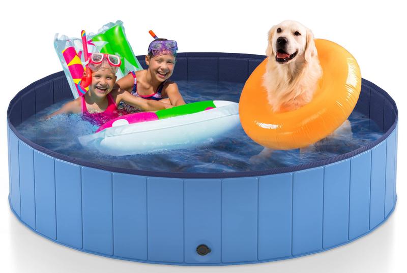 Dog Pool Heeyoo 71 de plástico rígido portátil dobrável para cães grandes Imagem de Dog Pool Heeyoo 71 de plástico rígido portátil dobrável para cães grandes