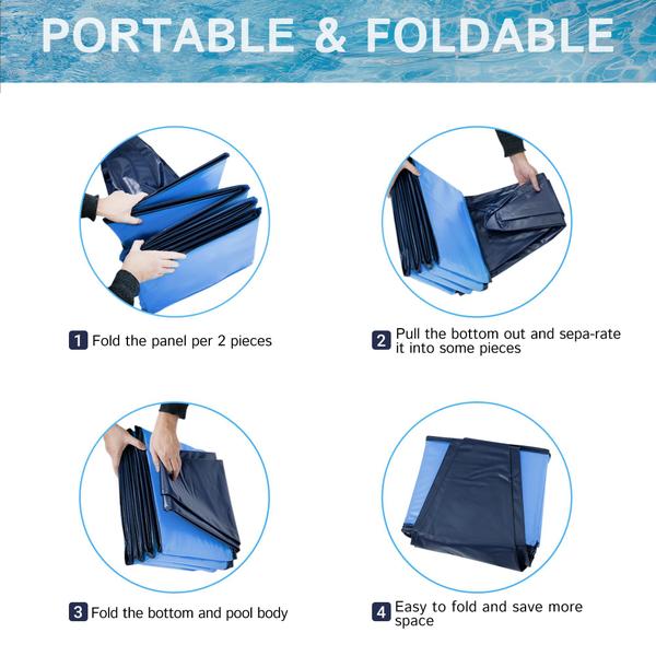 Dog Pool Heeyoo 71 de plástico rígido portátil dobrável para cães grandes Imagem de Dog Pool Heeyoo 71 de plástico rígido portátil dobrável para cães grandes