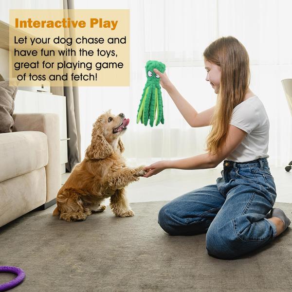 Imagem de Dog Squeaky Toys CPYOSN Octopus sem recheio para cães