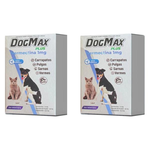 Imagem de DogMax Plus - Ação 4 em 1 - Anti pulgas, carrapatos, vermes e sarna 8 Comprimidos 5kg