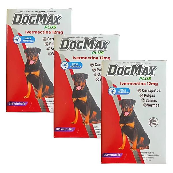 Imagem de DogMax Plus  Ação 4 em 1 Antipulgas, Carrapatos, Vermes e Sarna  Comprimidos para Cães e Gatos de Todas as Raças e Tamanhos