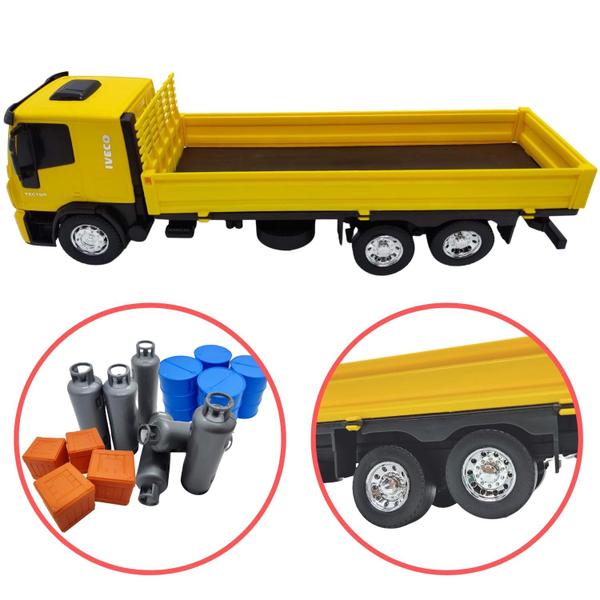 Imagem de Dois Brinquedos Menino - 1 Caminhão Com Madeira + 1 Caminhão Expresso Com Acessórios