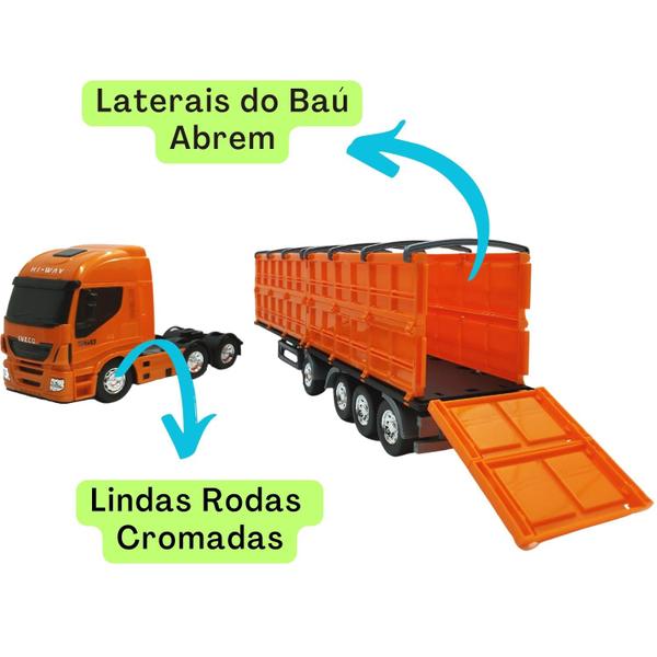 Imagem de Dois Brinquedos Menino - 1 Caminhão Graneleiro + 1 Caminhão Expresso Com Acessórios