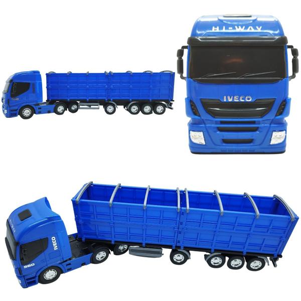 Imagem de Dois Brinquedos Menino - 1 Caminhão Graneleiro + 1 Caminhão Expresso Com Acessórios