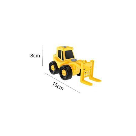 Imagem de Dois Carrinhos Trator Monta e Desmonta Construção 15cm cada - Art Brink