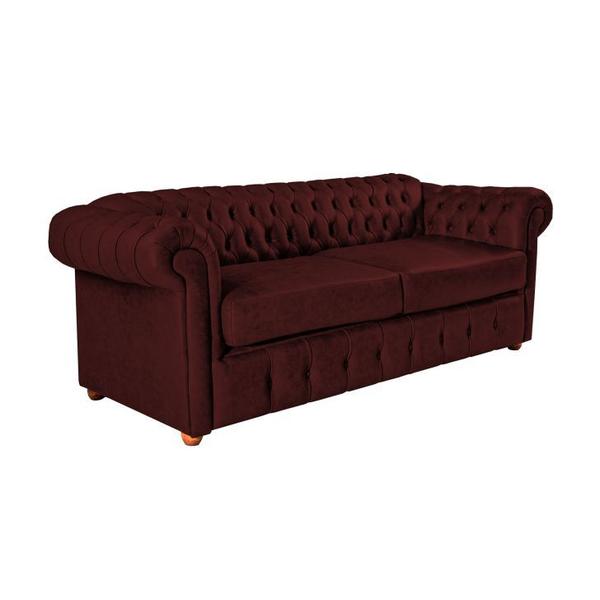 Imagem de Dois Sofás Chesterfield Capitone Luis XV Vicenzo Bordo - Couro Eco 1,80m / Decoração, sala tv estar, recepção