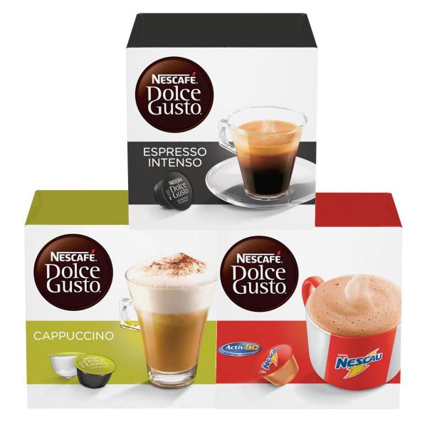 Imagem de Dolce Gusto, 30 Capsulas, Capsula Cafe, Nescau E Cappuccino