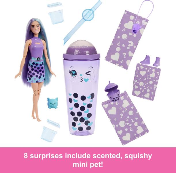 Imagem de Doll Barbie Pop Reveal Bubble Tea com boneca moderna e animal de estimação 3+