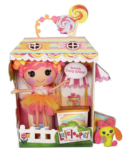 Imagem de Doll Lalaloopsy Sweetie Candy Ribbon 13 com cachorro de estimação e casa