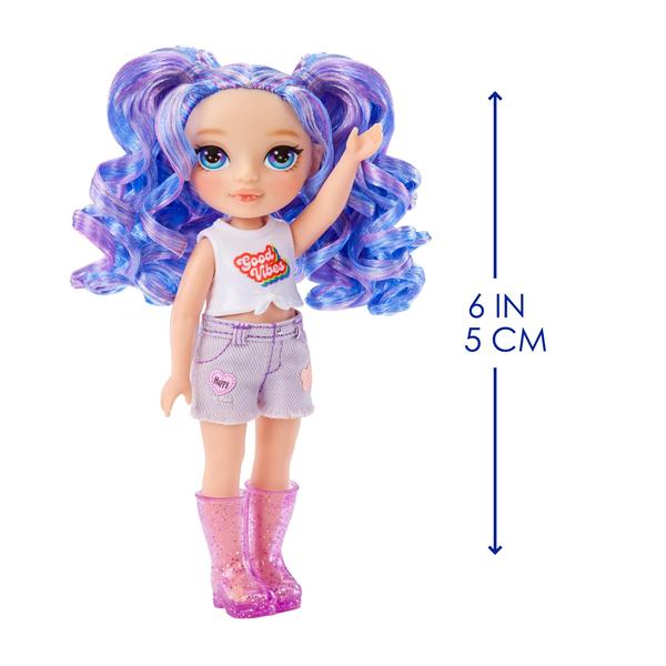 Imagem de Doll Rainbow High Littles Amethyst Willow Purple com animal de estimação 5.5