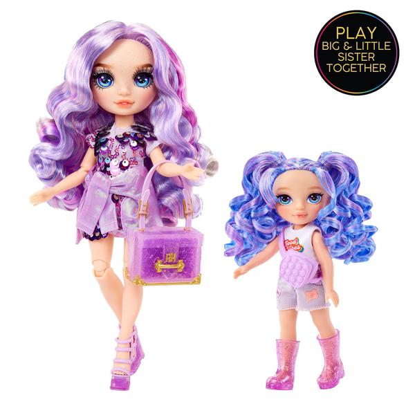 Imagem de Doll Rainbow High Littles Amethyst Willow Purple com animal de estimação 5.5