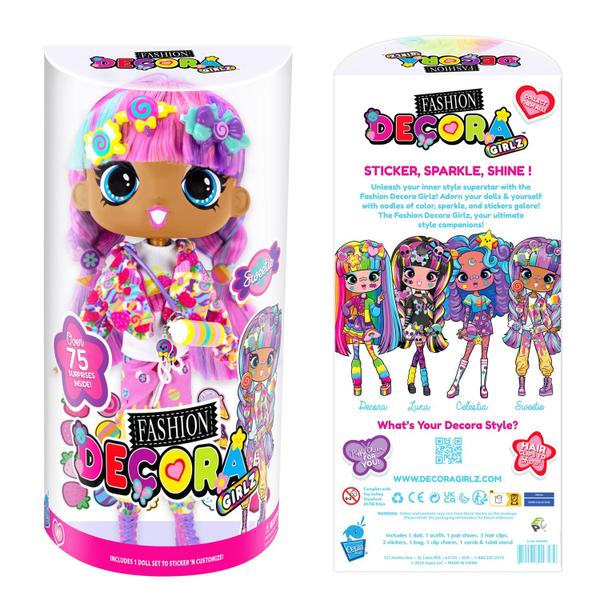 Imagem de Doll Sweetie Decora Fashion Girlz 11 com adesivos e cabelo