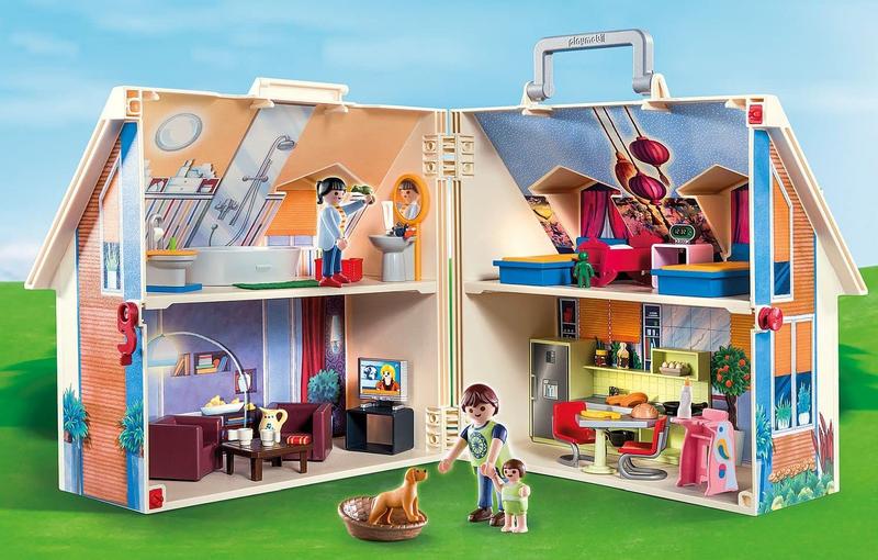 Imagem de Dollhouse Playmobil Take Along com 2 bonecos e acessórios