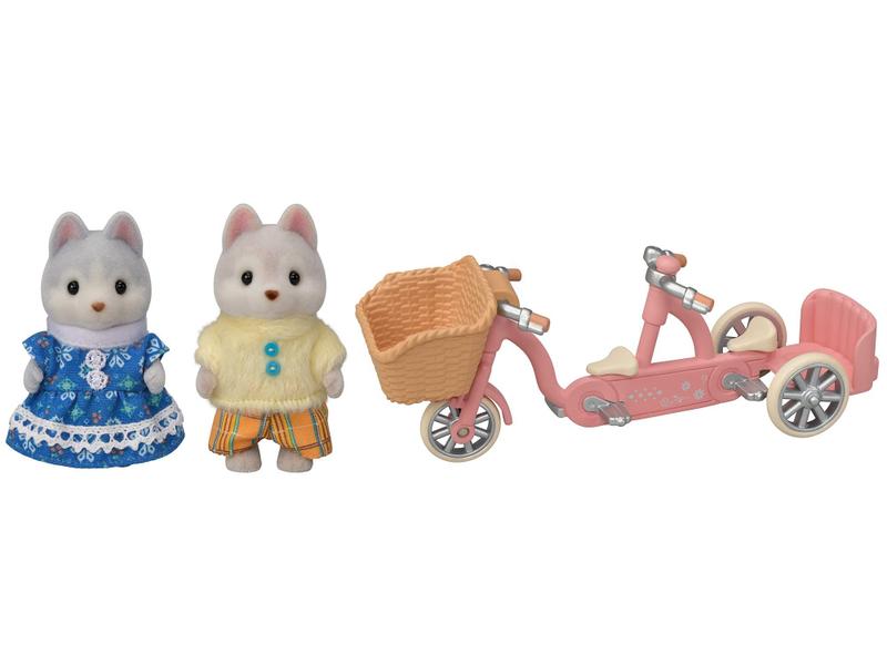 Imagem de Dollhouse Playset Calico Critters Husky Irmão e irmã