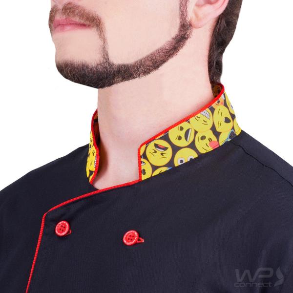 Imagem de Dólmã Chef de Cozinha Cozinheiro Emoji Unissex