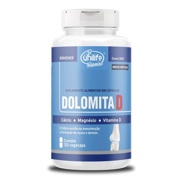 Imagem de Dolomita com Vitamina D Unilife 120 Cápsulas