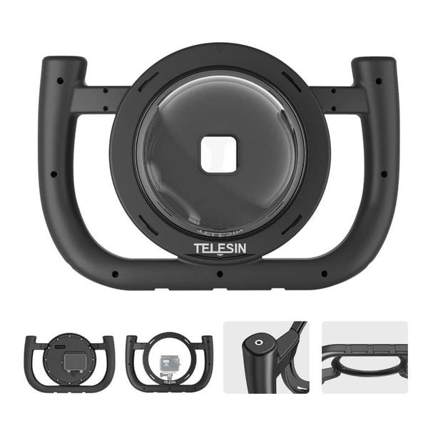 Imagem de Dome para GoPro Hero 12 / 11 / 10 / 9 Black com Suporte Manual - Telesin