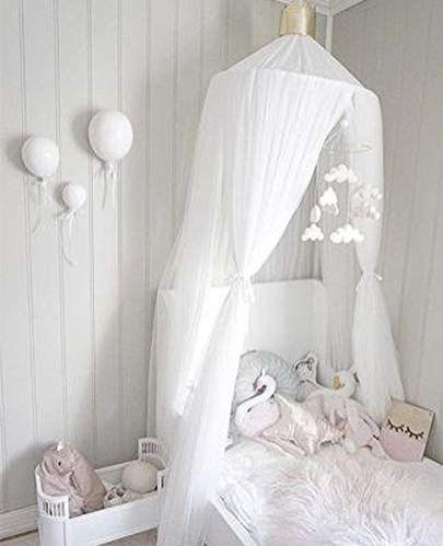 Imagem de Dome Princess Bed Canopy Round Lace Mosquito Net Play Tenda Casa Suspensa Decoração Renda Cortinas de Rede Interior Game House para Crianças Bebês