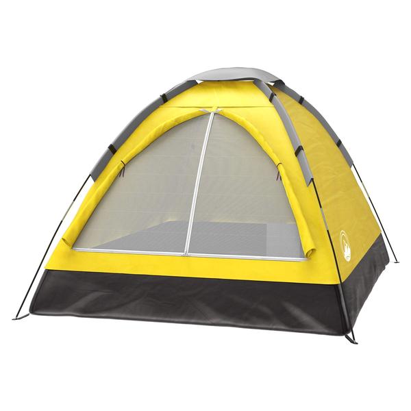 Imagem de Dome Tent Wakeman Outdoors para 2 pessoas com mosca de chuva e bolsa amarela