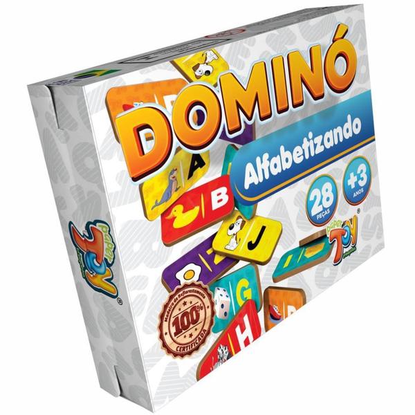 Imagem de Domino Alfabetizando em Madeira 28PCS