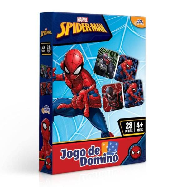 Domino Brinquedo Infantil Jogo Homem Aranha C/28 Peças - USC Imagem de Domino Brinquedo Infantil Jogo Homem Aranha C/28 Peças