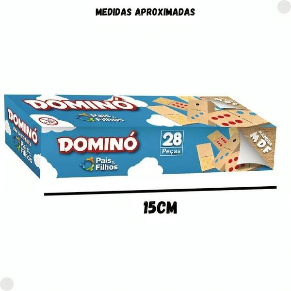 Imagem de Dominó De Madeira Mdf 10772 - Pais E Filhos