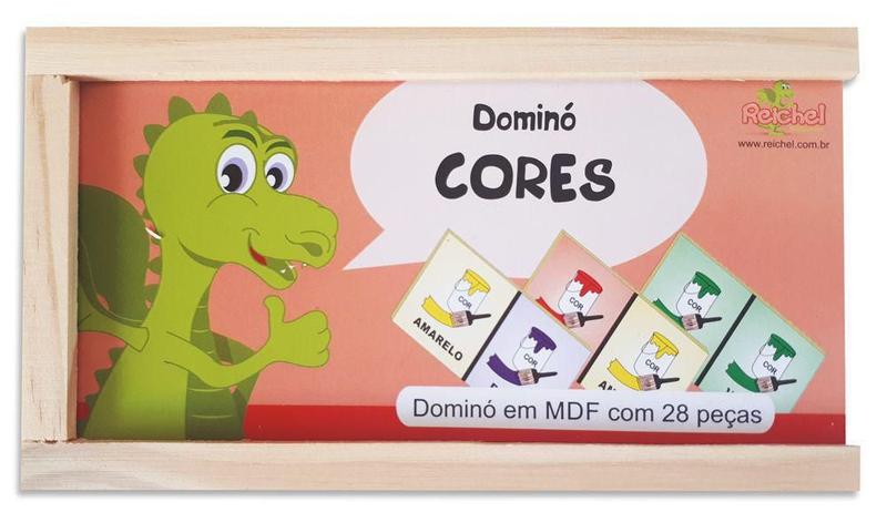 Imagem de Dominó De Madeira - Tema Cores