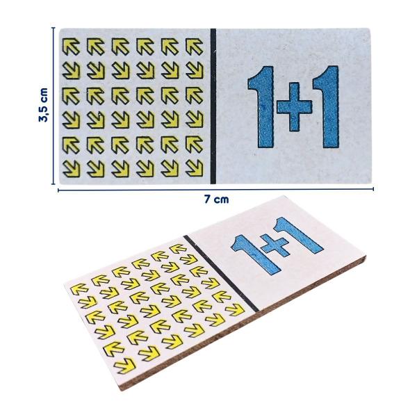 Imagem de Dominó Educativo Adição com Figuras Jogo Pedagógico Matemática MDF - Carlu