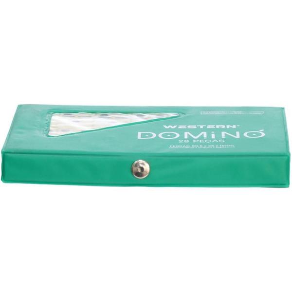 Domino Estojo 28PCS 11MM Verde Estojo - Western Imagem de Domino Estojo 28PCS 11MM Verde Estojo