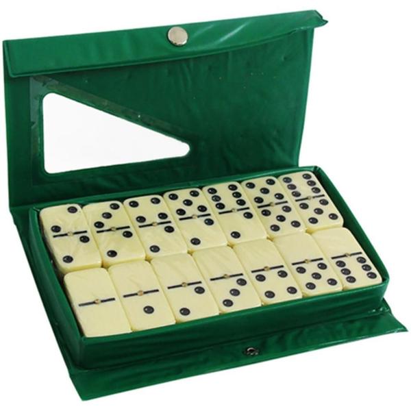 Domino Estojo 28PCS 11MM Verde Estojo - Western Imagem de Domino Estojo 28PCS 11MM Verde Estojo