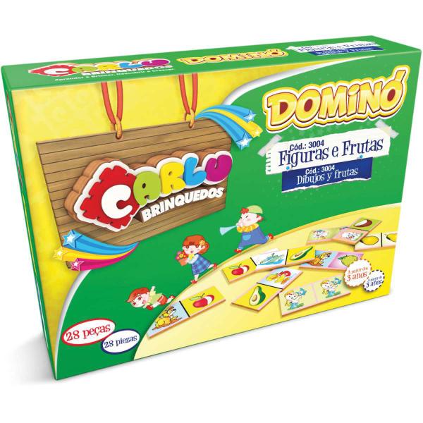 Domino FIGURAS/FRUTAS em Madeira 28PC - Carlu Imagem de Domino FIGURAS/FRUTAS em Madeira 28PC