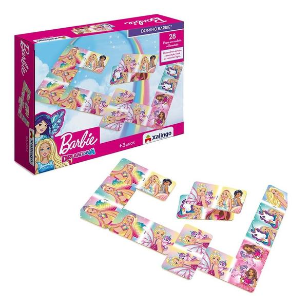 Imagem de Domino Infantil Barbie Brinquedo Montessori