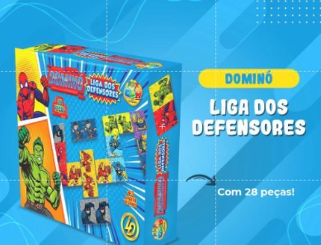 Imagem de Domino Liga Dos Defensores Ggb 28 Pecas Infantil Herois