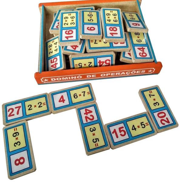 Dominó multiplicação - BRINQUE E LEIA Imagem de Dominó multiplicação