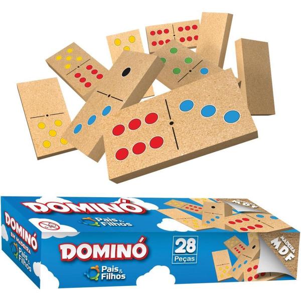 Imagem de Domino Pingos Coloridos em Madeira (7896647007723)