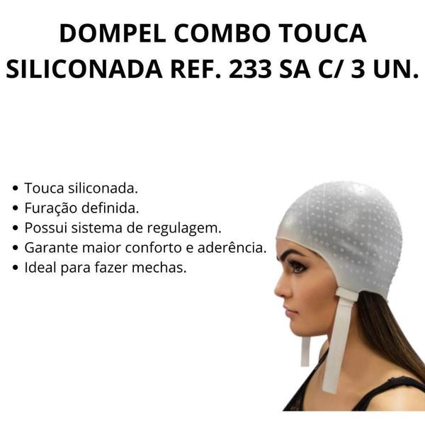 Imagem de Dompel Combo Touca Siliconada Ref. 233 Sa Com 3 Un.