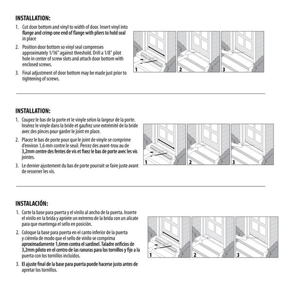 Imagem de Door Seal M-D Building Products 68593 Alumínio e Vinil Prata